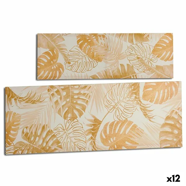 Полотно Gift Decor Позолоченный Лист растения 90 x 30 x 1,5 cm (12 штук)