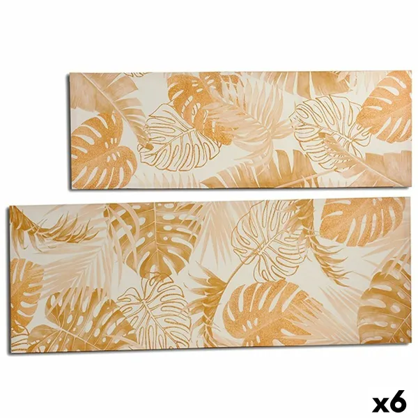 Полотно Gift Decor Позолоченный Лист растения 135 x 45 x 1,5 cm (6 штук)