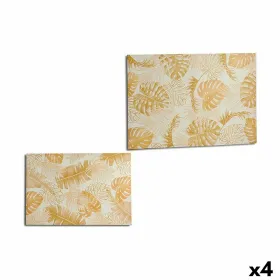 Полотно Gift Decor Позолоченный Лист растения 120 x 80 x 2,5 cm (4 штук)