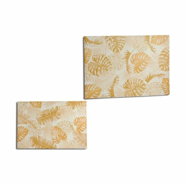 Полотно Gift Decor Позолоченный Лист растения 120 x 80 x 2,5 cm (4 штук)