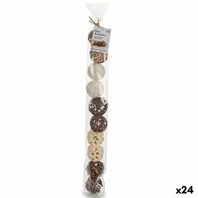 Dekoratīvie rotājumi Gift Decor Balts Brūns Melns 6 x 65 x 6 cm Dabisks (24 gb.)