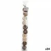 Dekoratīvie rotājumi Gift Decor Balts Brūns Melns 6 x 65 x 6 cm Dabisks (24 gb.)