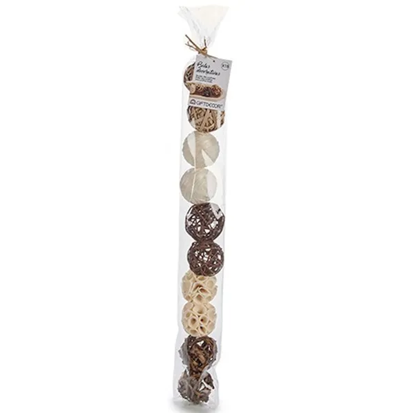 Dekoratyvinis žaisliukas Gift Decor Balta Ruda Juoda 6 x 65 x 6 cm Natūralus (24 vnt.)
