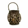 Подсвечник Gift Decor Коричневый Серый плетеный Cтекло 29,5 x 24 x 22 cm (6 штук)