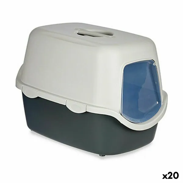 Cat Litter Box Stefanplast Anthracite Light grey Plastic 56,5 x 39,5 x 39 cm 39 x 29,5 x 56,5 cm 39 x 39,5 x 56,5 cm (20 Units)