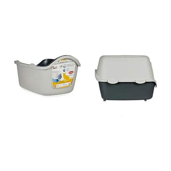 Cat Litter Box Stefanplast Anthracite Light grey Plastic 56,5 x 39,5 x 39 cm 39 x 29,5 x 56,5 cm 39 x 39,5 x 56,5 cm (20 Units)