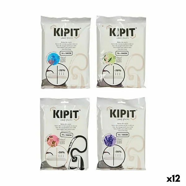 Vakuuminiai krepšiai Kipit Skaidrus Plastmasinis 70 x 100 cm (12 vnt.)