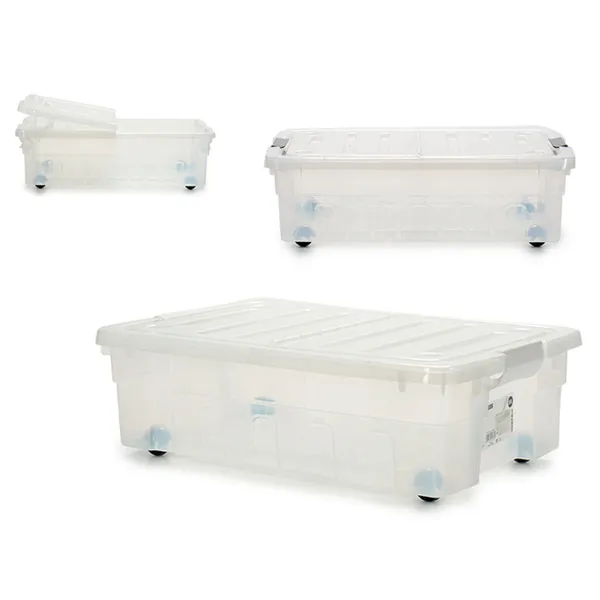 Коробка для хранения с колесами 30 L 40 x 18 x 59,5 cm (14 штук)