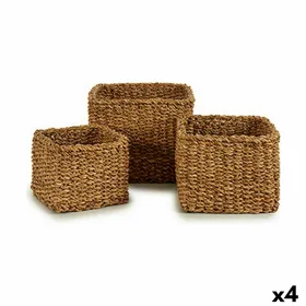 Набор корзин Gift Decor Коричневый Морские водоросли 3 L 7 L 13 L (4 штук)