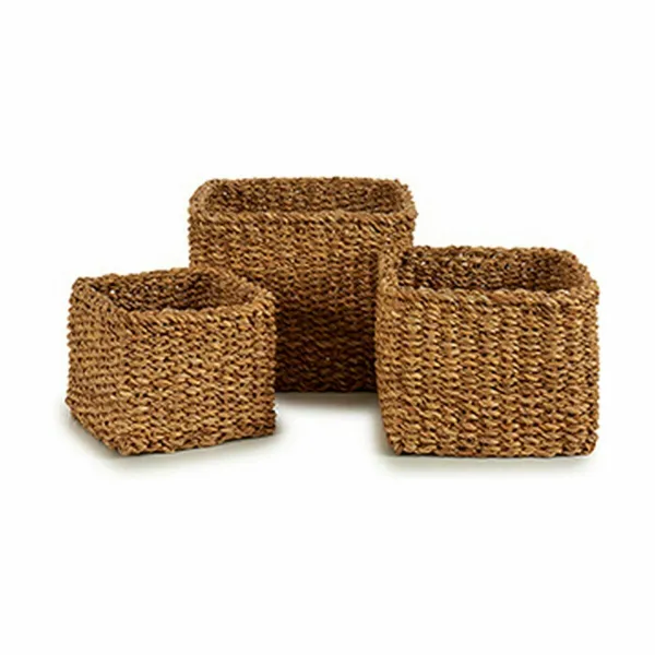 Набор корзин Gift Decor Коричневый Морские водоросли 3 L 7 L 13 L (4 штук)