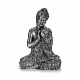 Dekoratīvās figūriņas Gift Decor Sudrabains Sudrabs Buda Sēžu 22 x 33 x 18 cm (4 gb.)