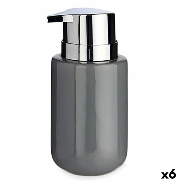 Saippua-annostelija Berilo Harmaa Hopeinen Metalli Keraminen 350 ml 7 x 14,5 x 8,5 cm (6 osaa)
