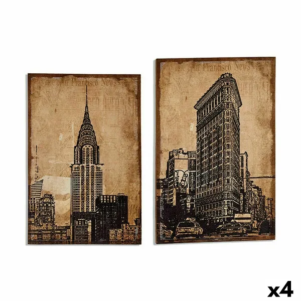 Drobė Gift Decor New York 90 x 3 x 60 cm (4 vnt.)