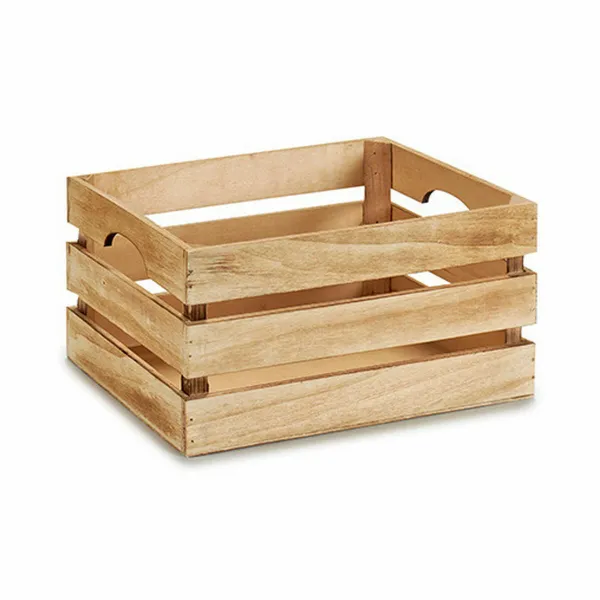 Decorative box Gift Decor Brown Wood Poplar Aspen wood (18 Units)