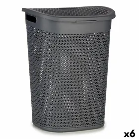 Корзина для белья Kipit Антрацитный Пластик 60 L 43,5 x 57,5 x 34 cm 43,5 x 57 x 34 cm (6 штук)