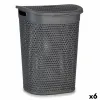 Laundry Basket Kipit Anthracite Plastic 60 L 43,5 x 57,5 x 34 cm 43,5 x 57 x 34 cm (6 Units)
