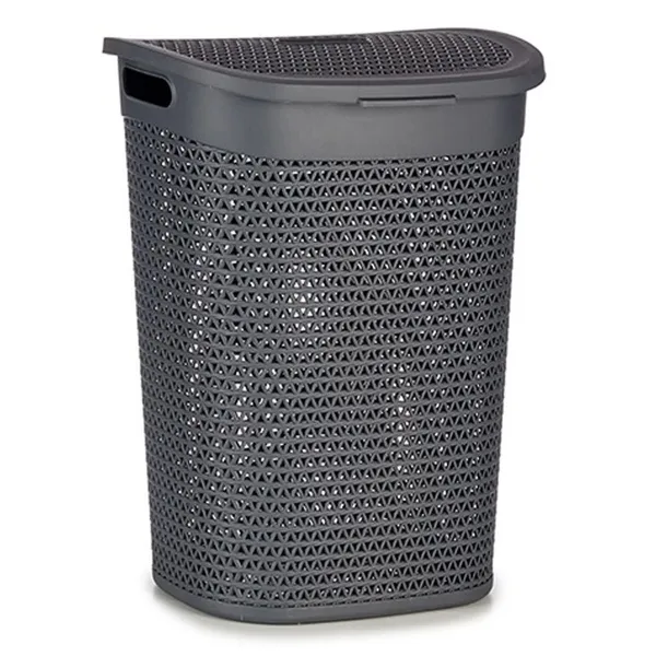 Laundry Basket Kipit Anthracite Plastic 60 L 43,5 x 57,5 x 34 cm 43,5 x 57 x 34 cm (6 Units)