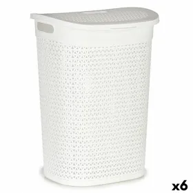 Корзина для белья Kipit Белый Пластик 60 L 43,5 x 57,5 x 34 cm 43,5 x 57 x 34 cm (6 штук)