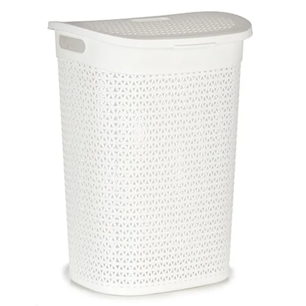 Veļas Grozs Kipit Balts Plastmasa 60 L 43,5 x 57,5 x 34 cm 43,5 x 57 x 34 cm (6 gb.)