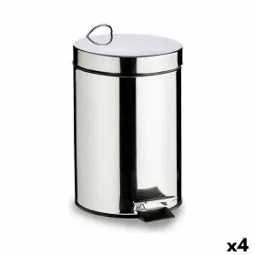 Pedalų dėžė Berilo Sidabras Nerūdijantis plienas Plastmasinis 7 L (4 vnt.)
