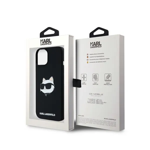 Karl Lagerfeld Silicone Choupette Head MagSafe - iPhone 15 Plus / 14 Plus Case (black)