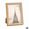 Фото рамка Gift Decor Коричневый Позолоченный Натуральный Cтекло полипропилен (6 штук)