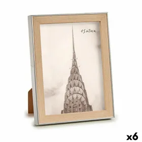 Nuotraukų rėmelis Gift Decor Ruda Sidabras Natūralus stiklas polipropileno (6 vnt.)