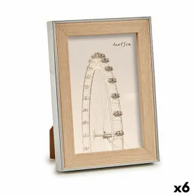 Фото рамка Gift Decor Коричневый Серебристый Натуральный Cтекло полипропилен (6 штук)