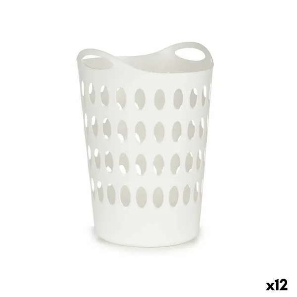 Laundry Basket Kipit White Plastic 50 L 44 x 56 x 41 cm 44 x 56,5 x 42 cm (12 Units)
