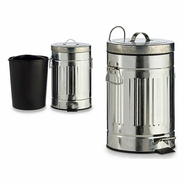 Мусорное ведро с педалью Серебристый Сталь 7 L (6 штук)