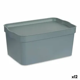 Контейнер для хранения с крышкой Kipit Серый Пластик 7,5 L (12 штук)