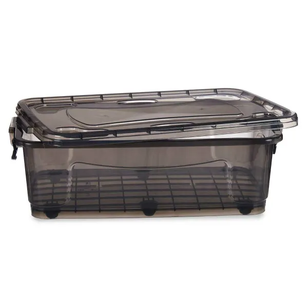 Uzglabāšanas Kaste ar Riteņiem Kipit Antracīts Plastmasa 30 L 40 x 20,5 x 63 cm (6 gb.)