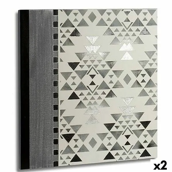Painting Gift Decor 78 x 2,5 x 78 cm Ethnic (2 Units)