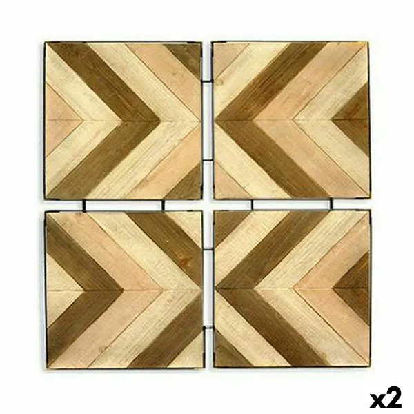 Sienų dekoracija Gift Decor Bafana Ruda Rusvai gelsva 3 x 82,5 x 82,5 cm (2 vnt.)