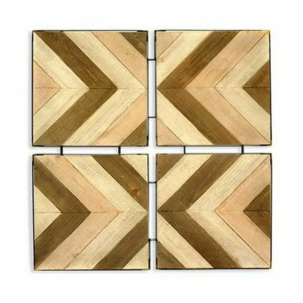 Sienų dekoracija Gift Decor Bafana Ruda Rusvai gelsva 3 x 82,5 x 82,5 cm (2 vnt.)
