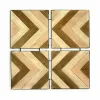 Настенный декор Gift Decor Bafana Коричневый Бежевый 3 x 82,5 x 82,5 cm (2 штук)