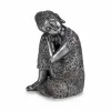 Koristehahmo Gift Decor Hopeinen Hopea Buddha Istuva 20 x 30 x 20 cm (4 osaa)