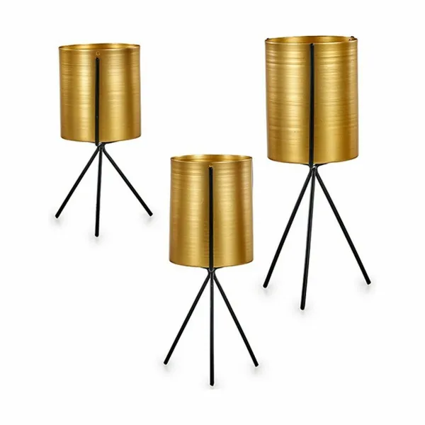 stādītāju komplekts Gift Decor Melns Bronza Metāls 11,5 x 28,5 x 11,5 cm (6 gb.)