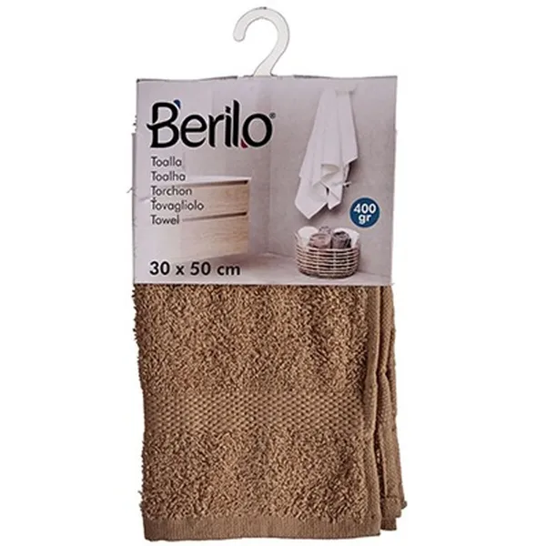 Vonios rankšluostis Berilo Kupranugaris 80 % medvilnė 20 % Poliesteris 30 x 50 cm 25 x 1,5 x 15 cm (12 vnt.)