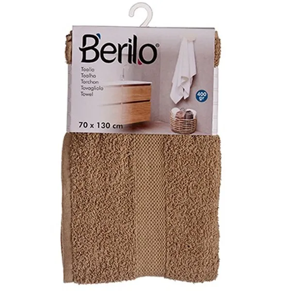 Bath towel Berilo Camel 80 % cotton 20 % Polyester 70 x 130 cm 35 x 4 x 20 cm (3 Units)