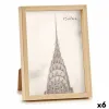 Photo frame Gift Decor Brown Natural Plastic (6 Units)