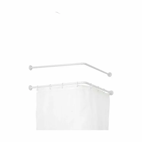 Aizkaru stanga Berilo Balts Alumīnijs 80 cm 5,5 x 96 x 11 cm Dušai (24 gb.)