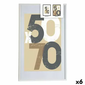 Nuotraukų rėmelis Gift Decor Balta Plastmasinis Medžio MDF (6 vnt.)