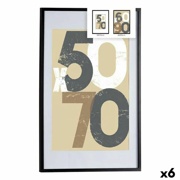 Фото рамка Gift Decor Чёрный полистирол Пластик Деревянный MDF 60 x 90 cm (6 штук)