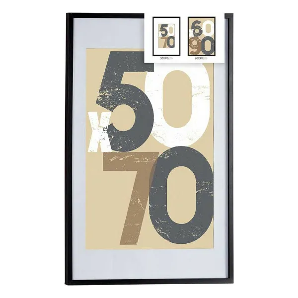 Foto rāmis Gift Decor Melns polistirols Plastmasa Koks MDF 60 x 90 cm (6 gb.)