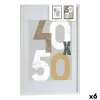 Foto rāmis Gift Decor Balts polistirols Plastmasa Koks MDF 50 x 70 cm (6 gb.)