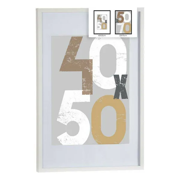 Nuotraukų rėmelis Gift Decor Balta polistirenas Plastmasinis Medžio MDF 50 x 70 cm (6 vnt.)