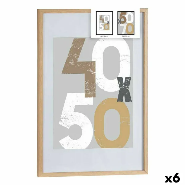 Foto rāmis Gift Decor Dabisks polistirols Plastmasa Koks MDF (6 gb.)