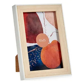 Fotoraam Gift Decor Valge Pruun Naturaalne Klaas polüpropüleen (6 Ühikut)