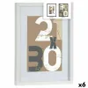 Wall photo frame Gift Decor White Glass MDF Wood 30 x 40 cm (6 Units)